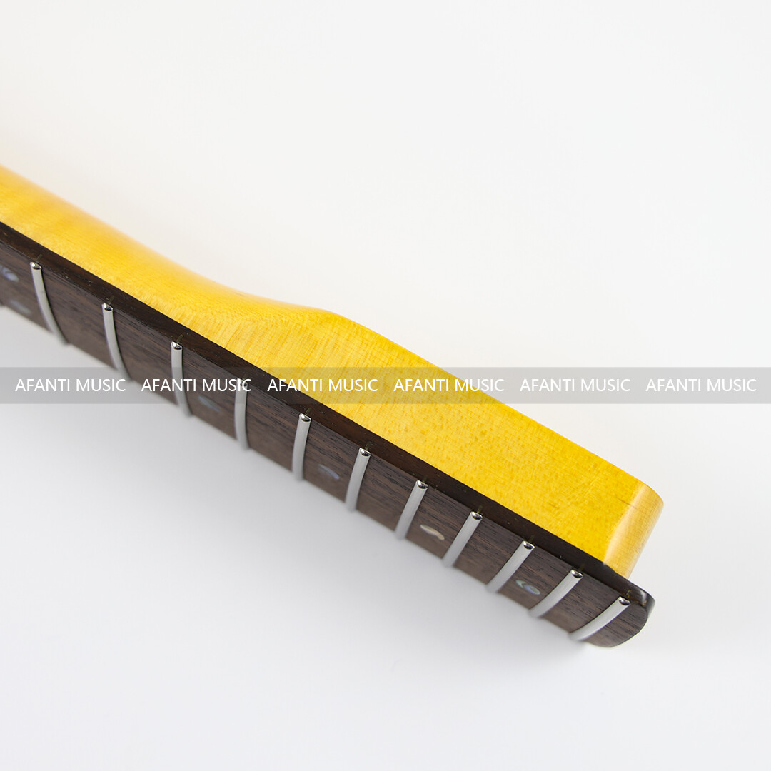 Afanti 22 Trastes Arce Flameado ST Mástil Guitarra Eléctrica