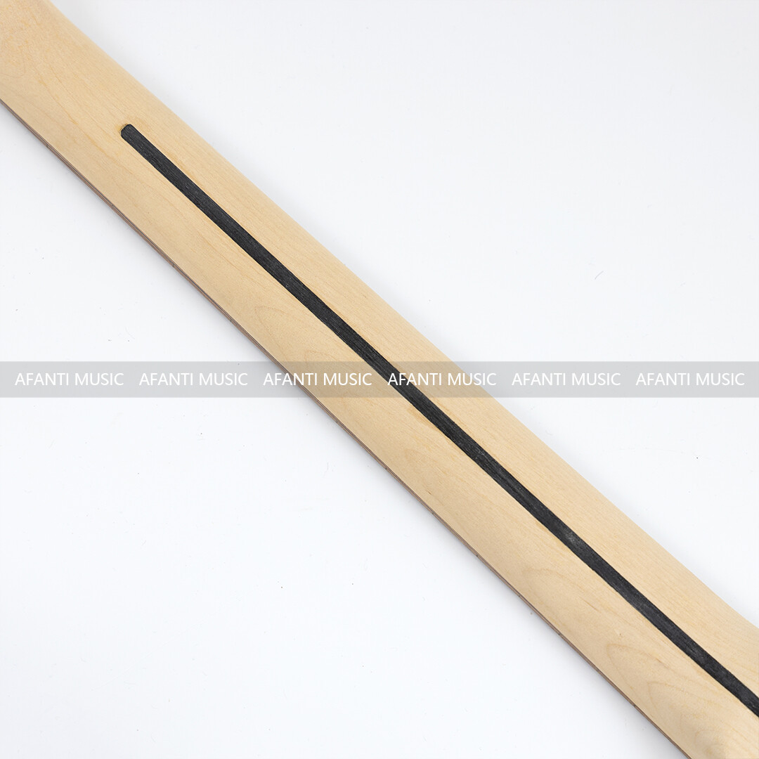 Afanti 22 Trastes Diapasón de Zebrawood ST Mástil de Guitarra Eléctrica