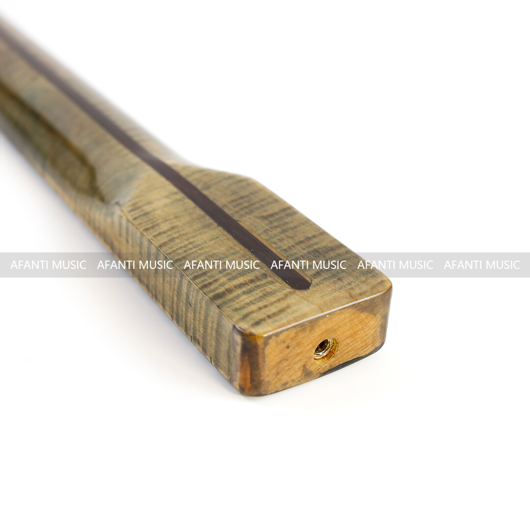 Mástil de guitarra eléctrica Afanti TL de arce flameado brillante de 21 trastes