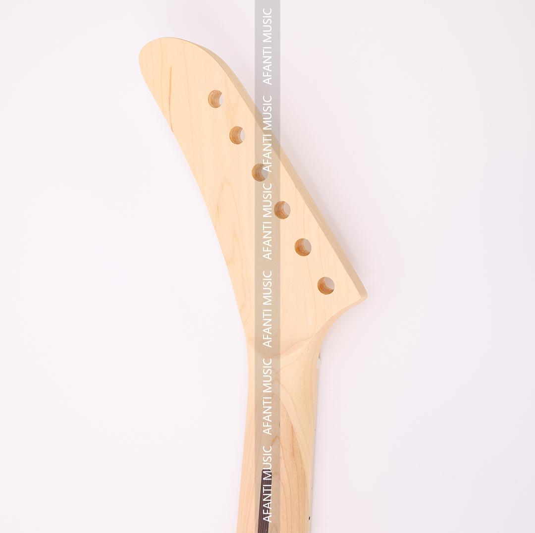 Afanti Banana Shape Clavijero 24 Trastes Arce Guitarra Eléctrica Mástil