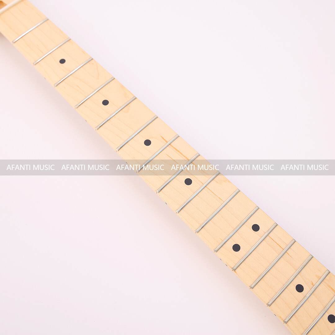 Afanti Banana Shape Clavijero 24 Trastes Arce Guitarra Eléctrica Mástil