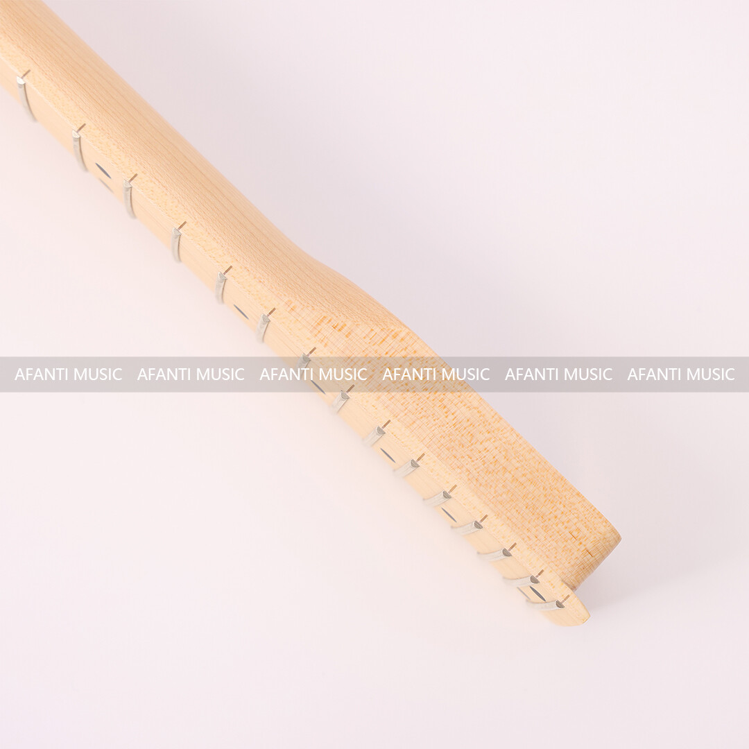 Afanti Banana Shape Clavijero 24 Trastes Arce Guitarra Eléctrica Mástil