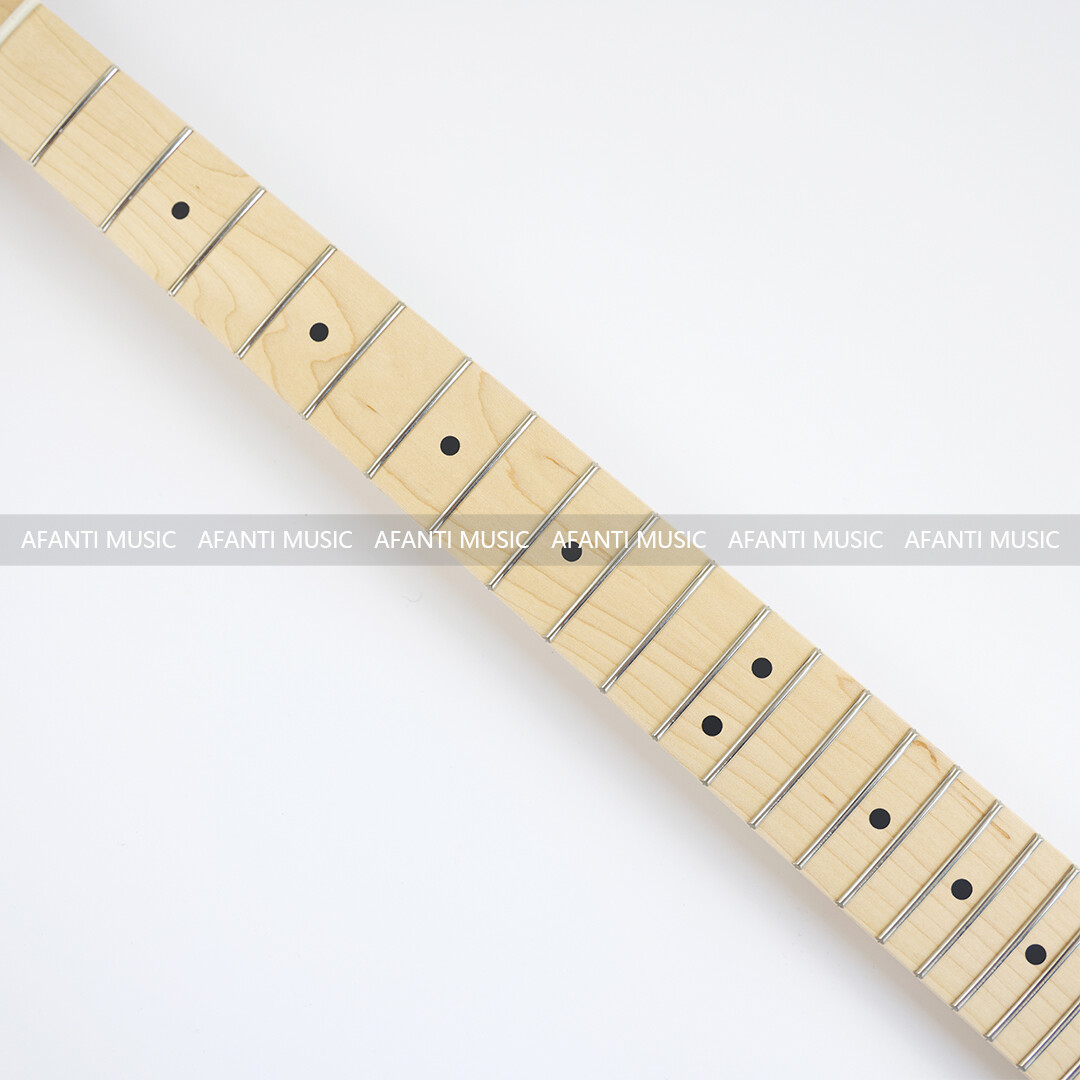 Afanti 24 Trastes Clavijero Forma Banana Mástil Guitarra Eléctrica