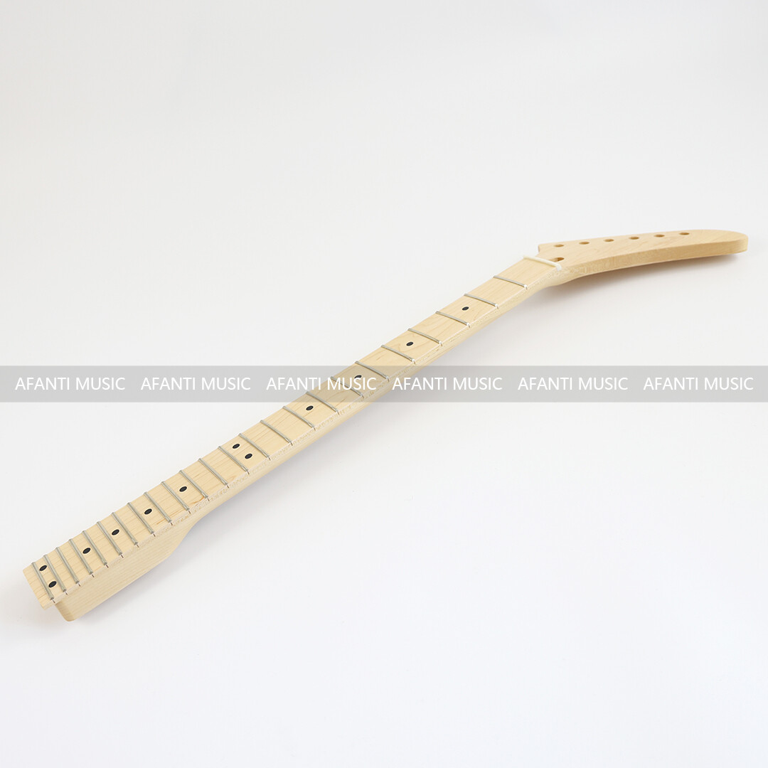 Afanti 24 Trastes Clavijero Forma Banana Mástil Guitarra Eléctrica