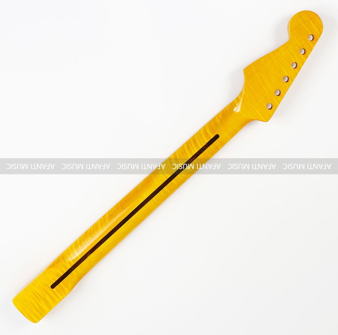 Afanti 21 Trastes Arce Flameado Mástil Guitarra ST