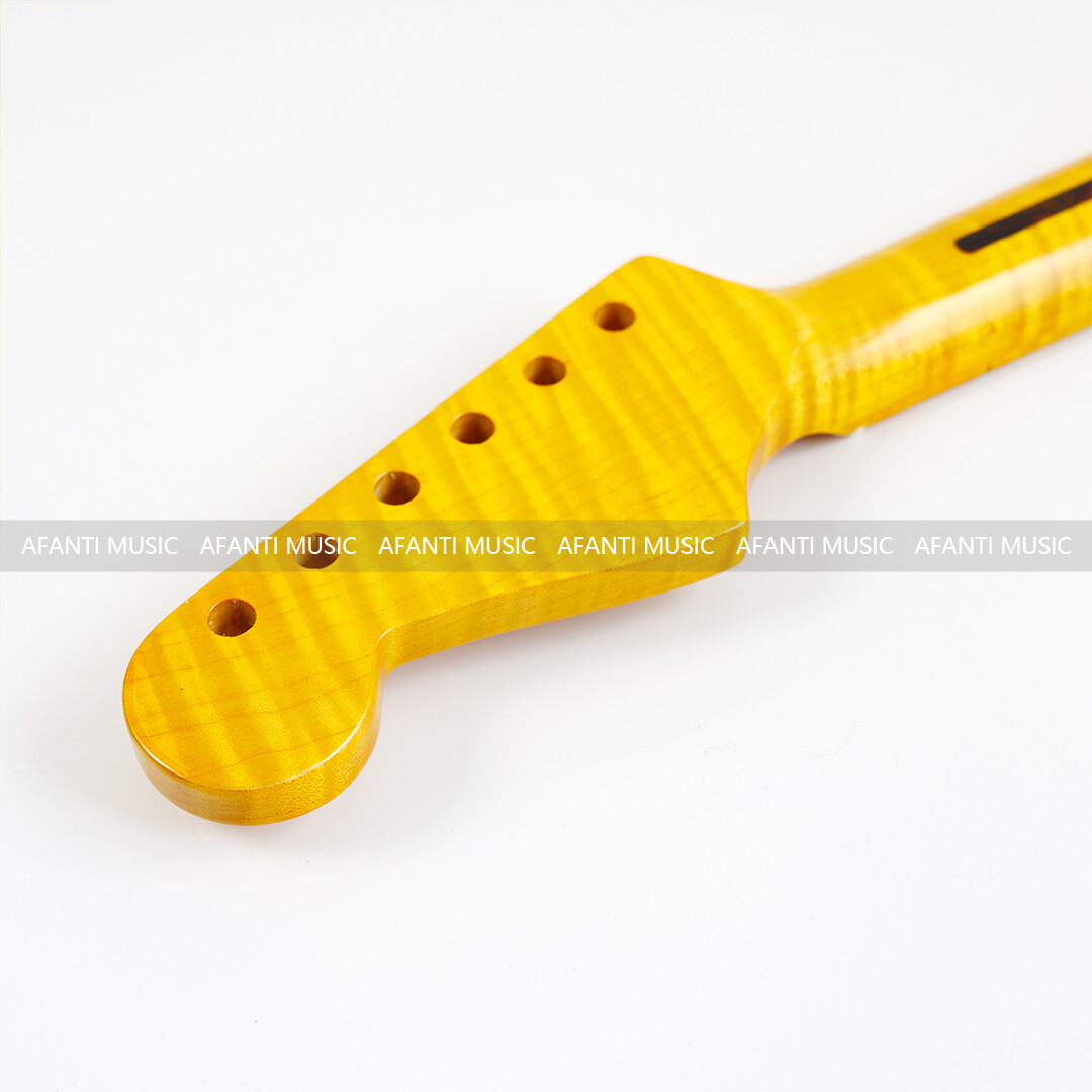 Afanti 21 Trastes Arce Flameado Mástil Guitarra ST