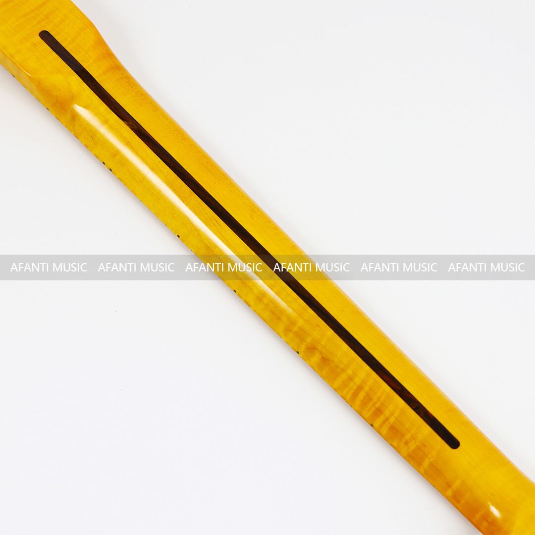 Afanti 21 Trastes Arce Flameado Mástil Guitarra ST