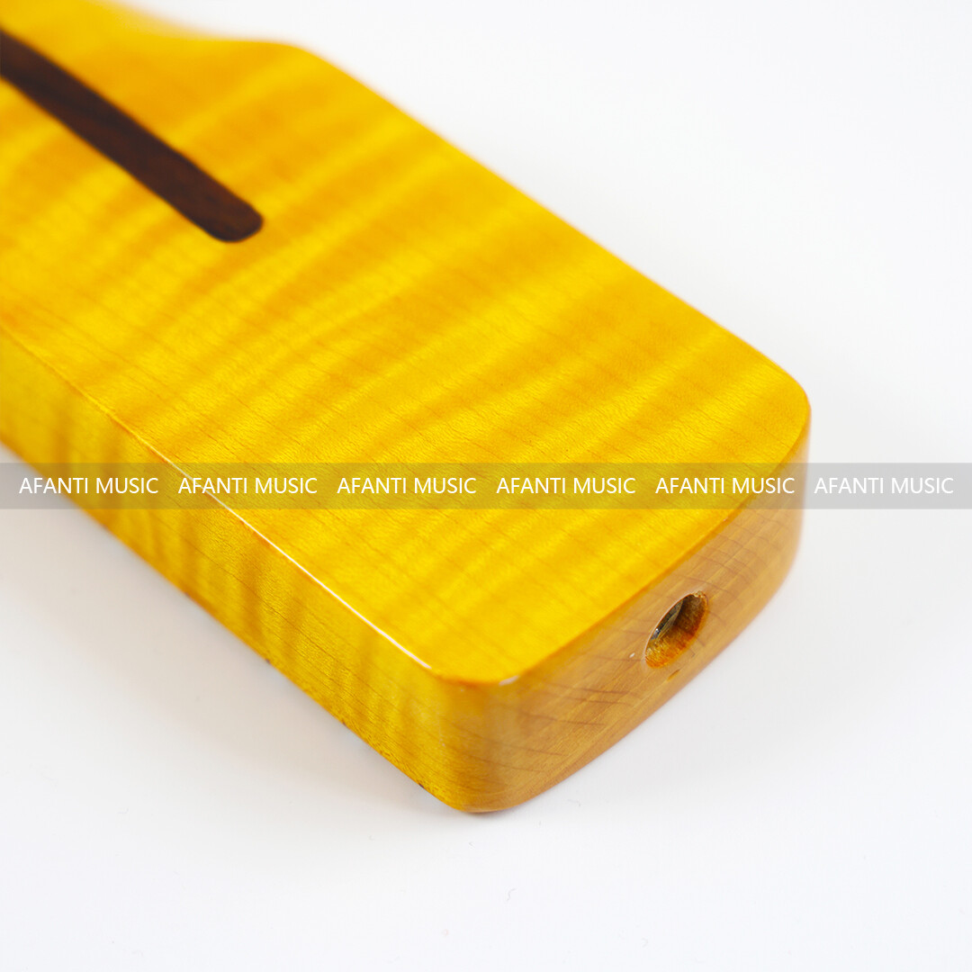 Afanti 21 Trastes Arce Flameado Mástil Guitarra ST