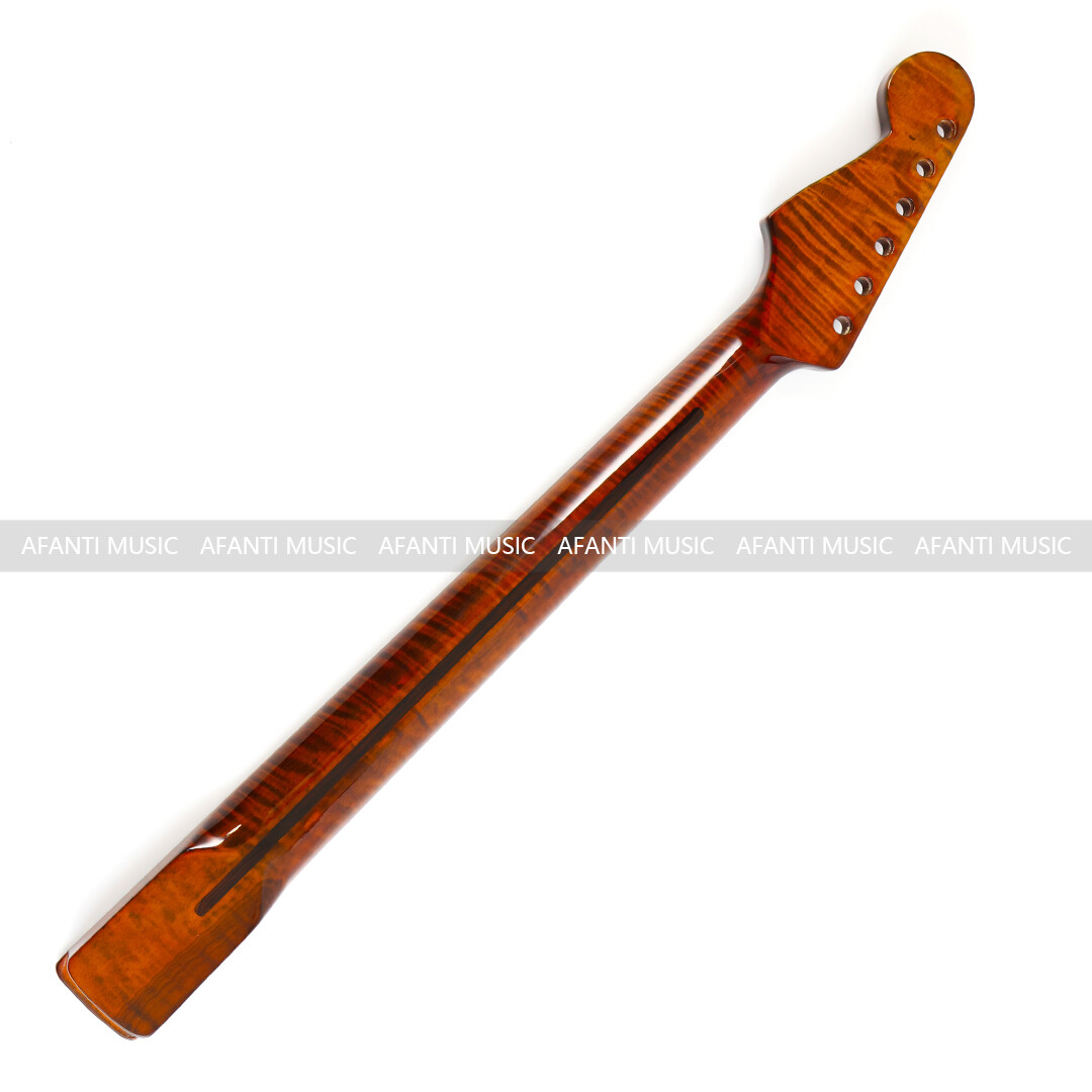 Afanti 22 Trastes Arce Flameado ST Mástil Guitarra Eléctrica