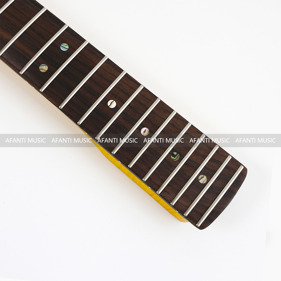 Afanti 22 Trastes Arce Flameado Mástil Guitarra ST Style