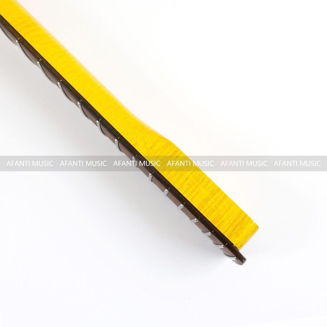 Afanti 22 Trastes Arce Flameado Mástil Guitarra ST Style