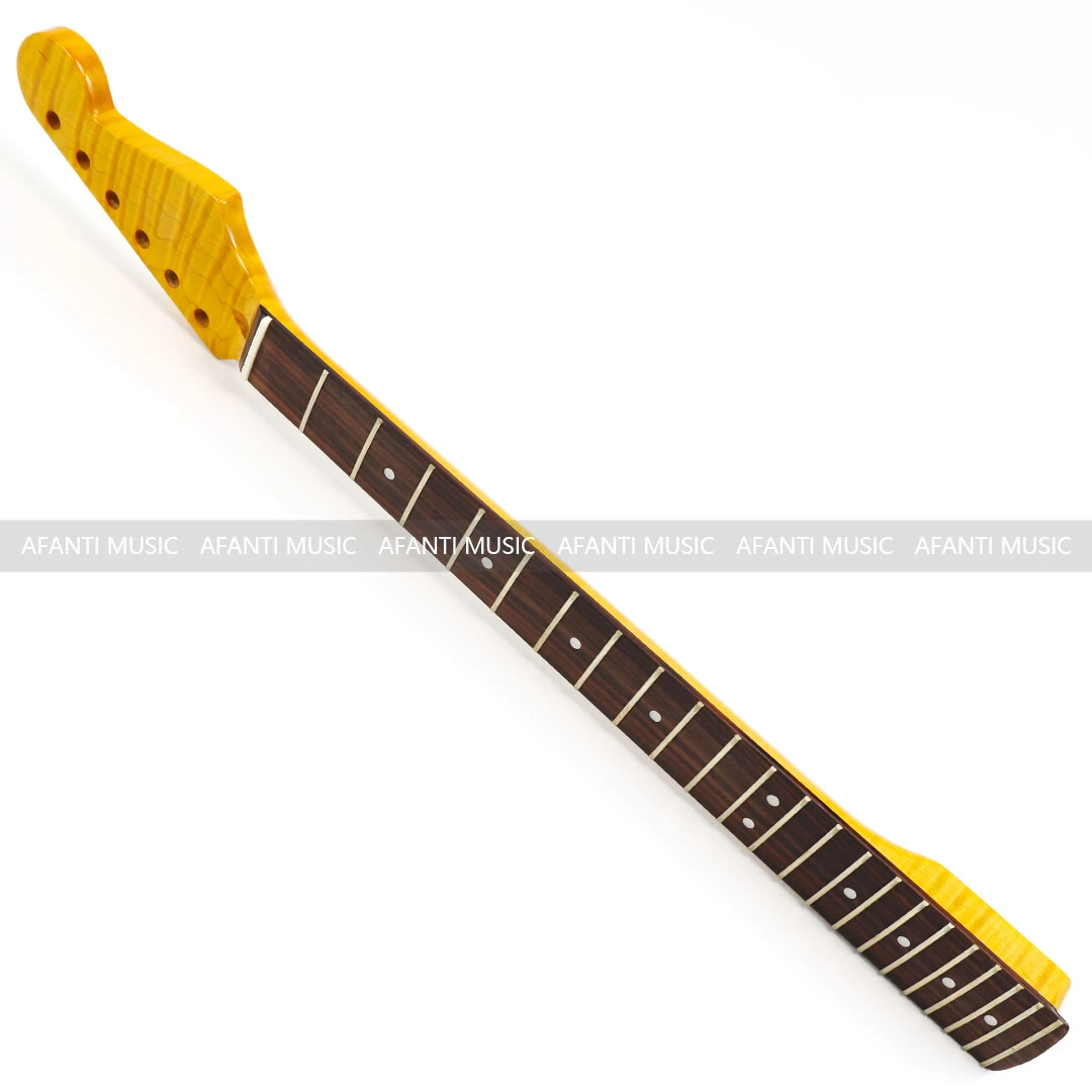 Afanti 22 Trastes Tapa Arce Flameado Mástil Guitarra ST