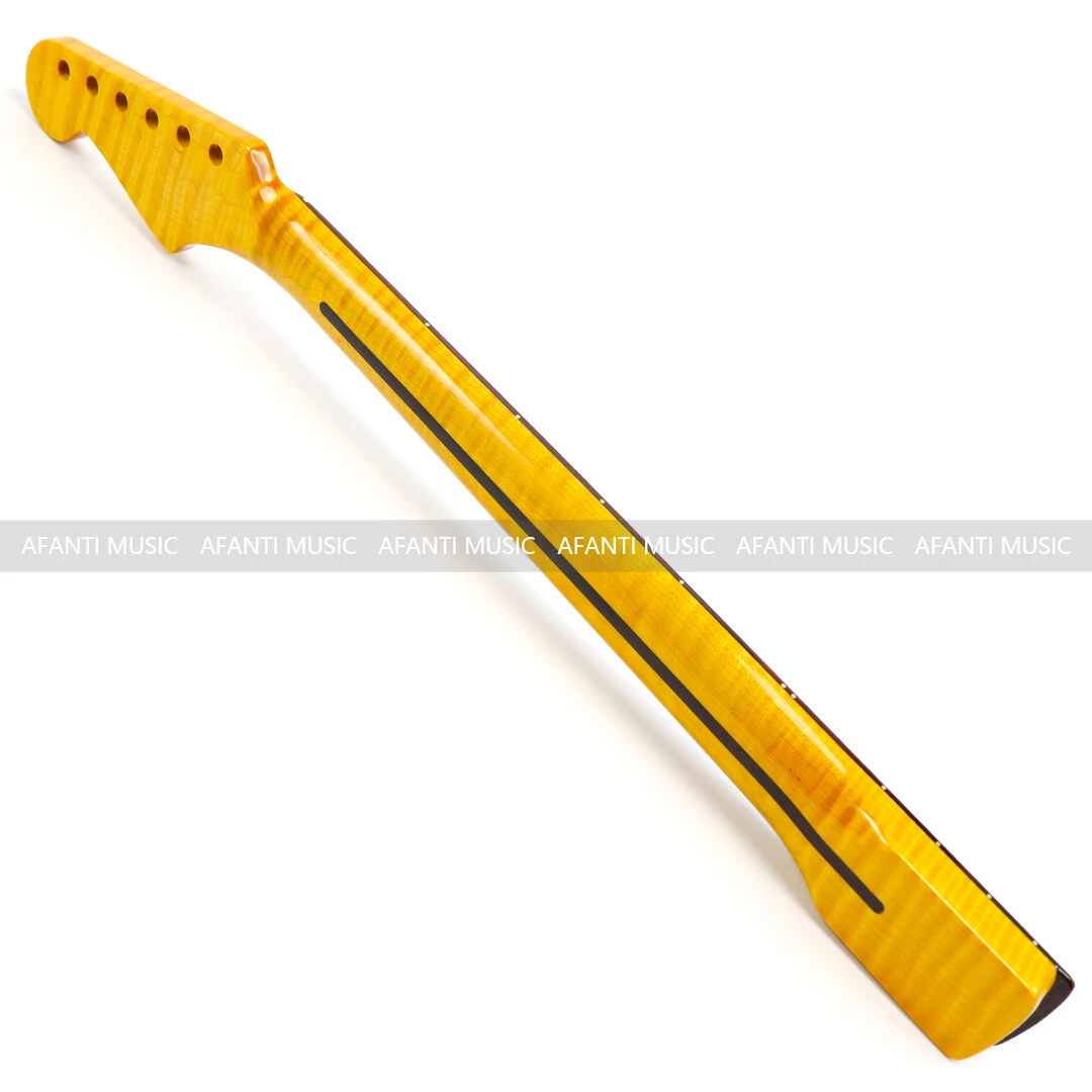 Afanti 22 Trastes Tapa Arce Flameado Mástil Guitarra ST