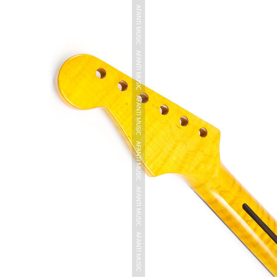 Afanti 22 Trastes Tapa Arce Flameado Mástil Guitarra ST