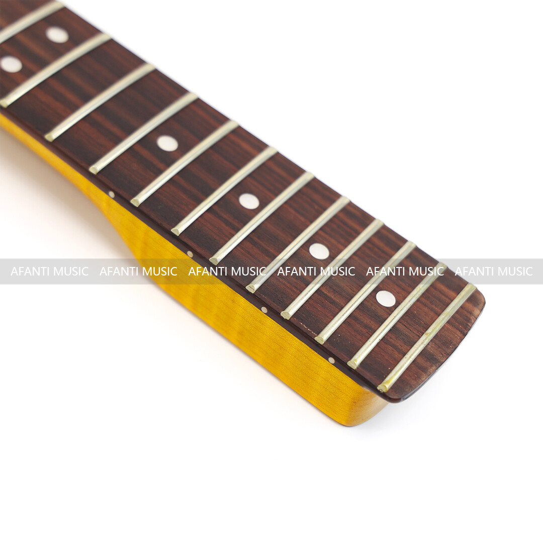 Afanti 22 Trastes Tapa Arce Flameado Mástil Guitarra ST