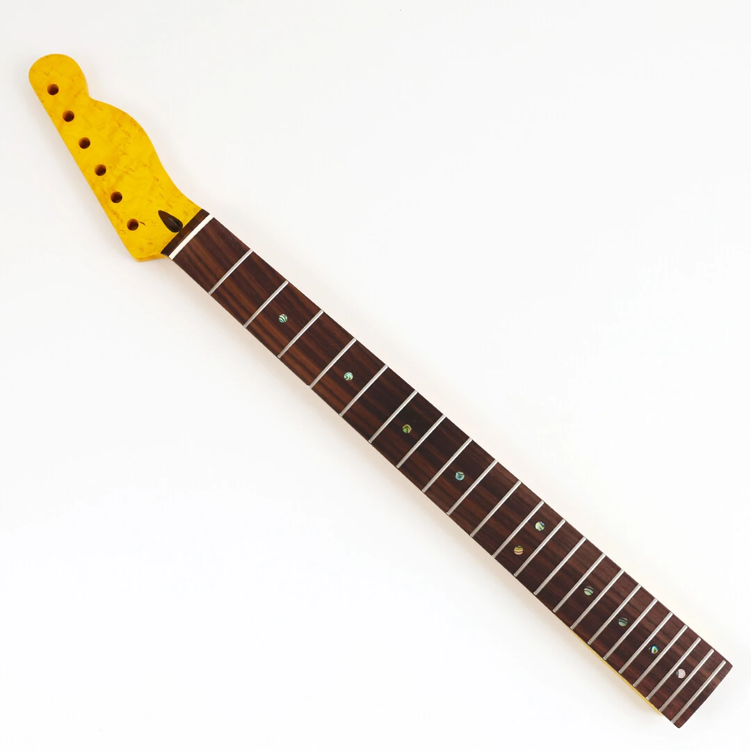 Afanti 22 Trastes Arce Birdseye y Arce Flameado TL Mástil de Guitarra