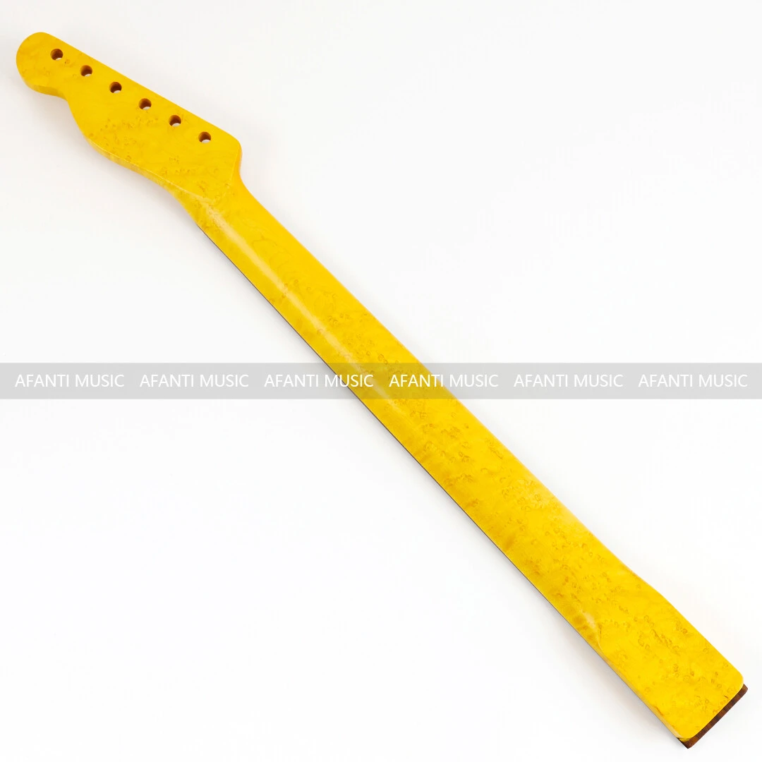 Afanti 22 Trastes Arce Birdseye y Arce Flameado TL Mástil de Guitarra