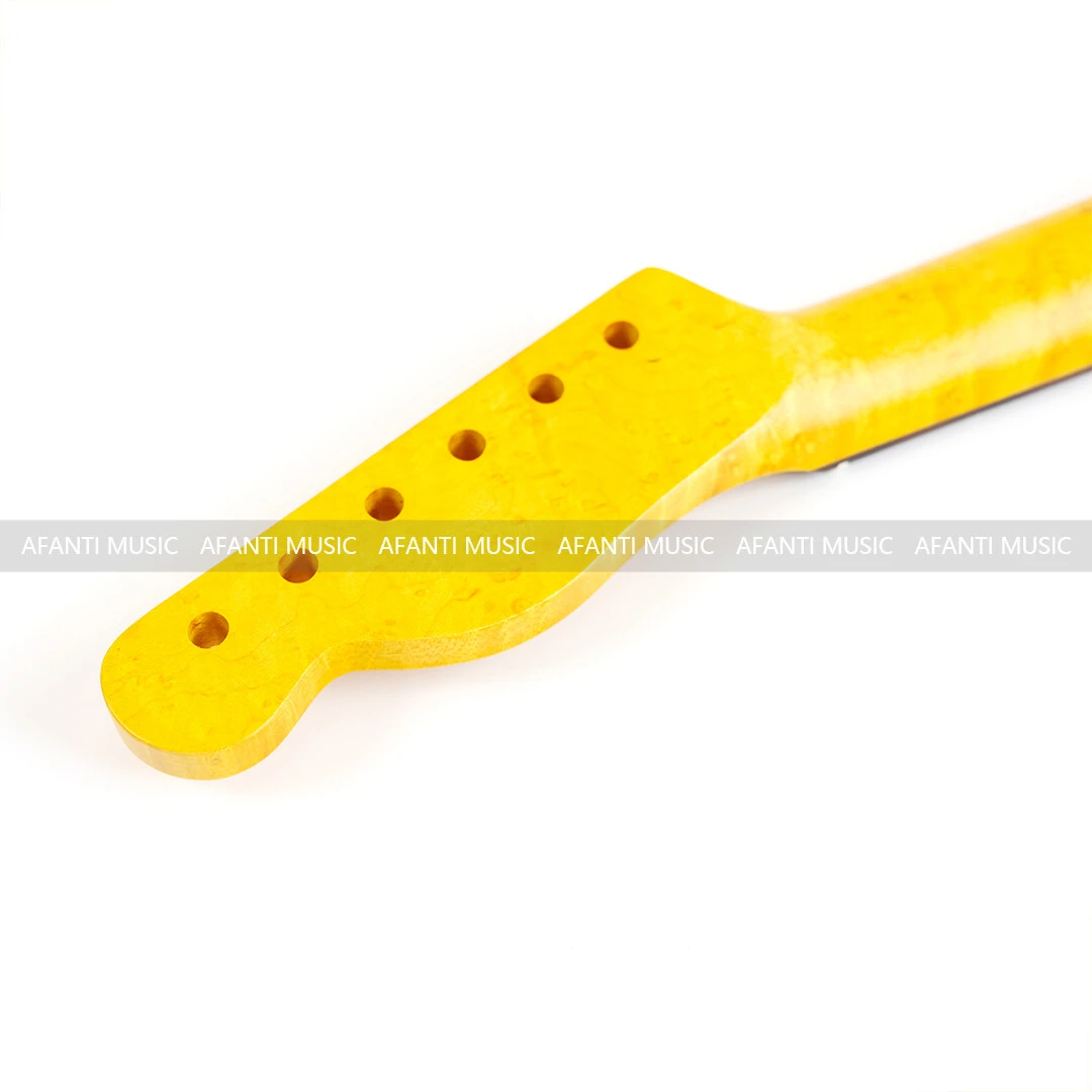 Afanti 22 Trastes Arce Birdseye y Arce Flameado TL Mástil de Guitarra