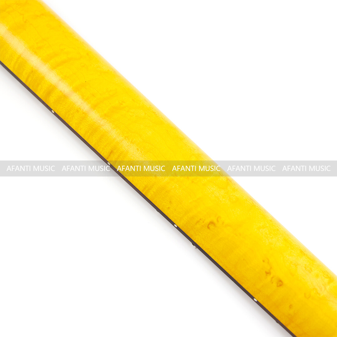 Afanti 22 Trastes Arce Birdseye y Arce Flameado TL Mástil de Guitarra