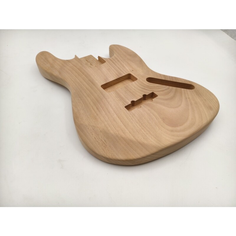 Cuerpo de bajo de jazz Afanti de caoba sin terminar con unión central de 2 piezas