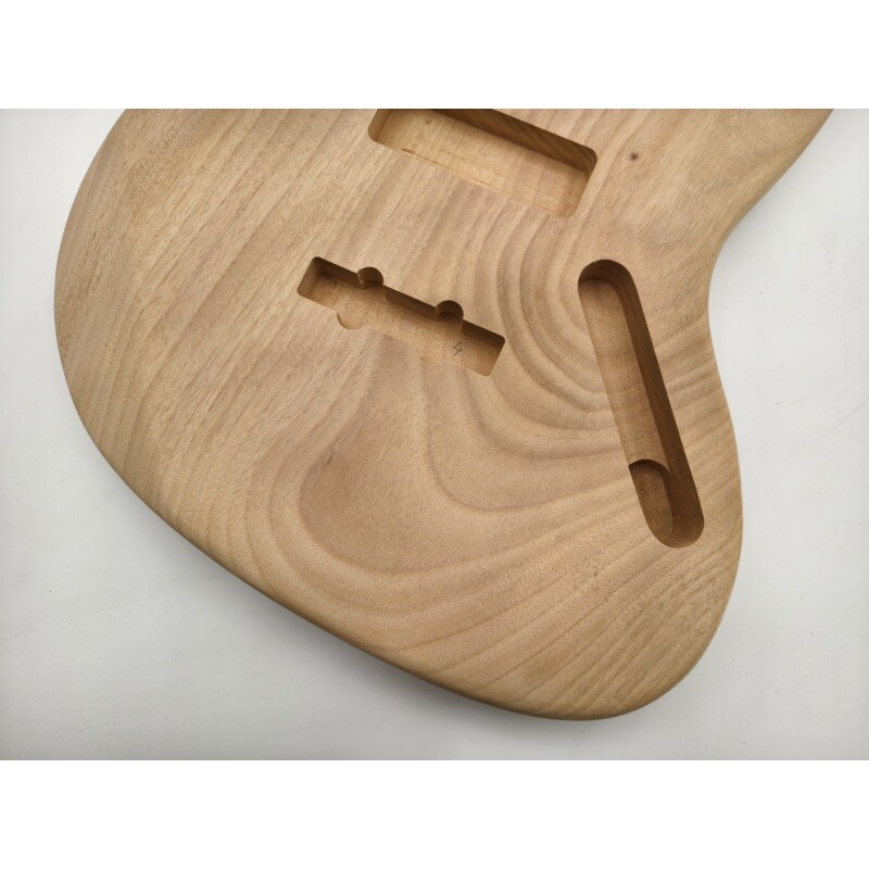 Cuerpo de bajo de jazz Afanti de caoba sin terminar con unión central de 2 piezas