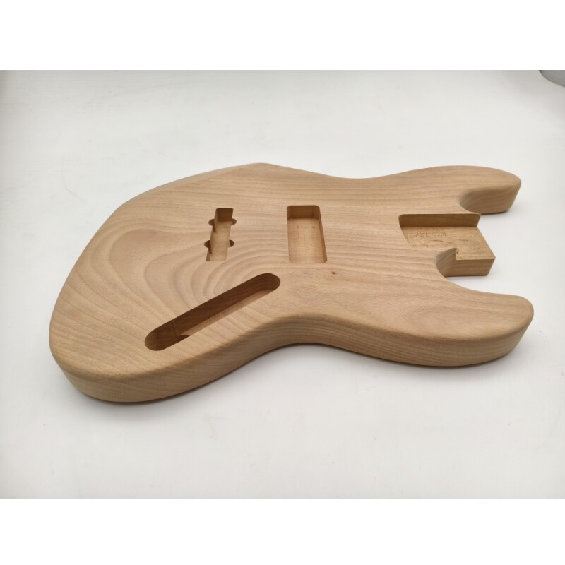 Cuerpo de bajo de jazz Afanti de caoba sin terminar con unión central de 2 piezas