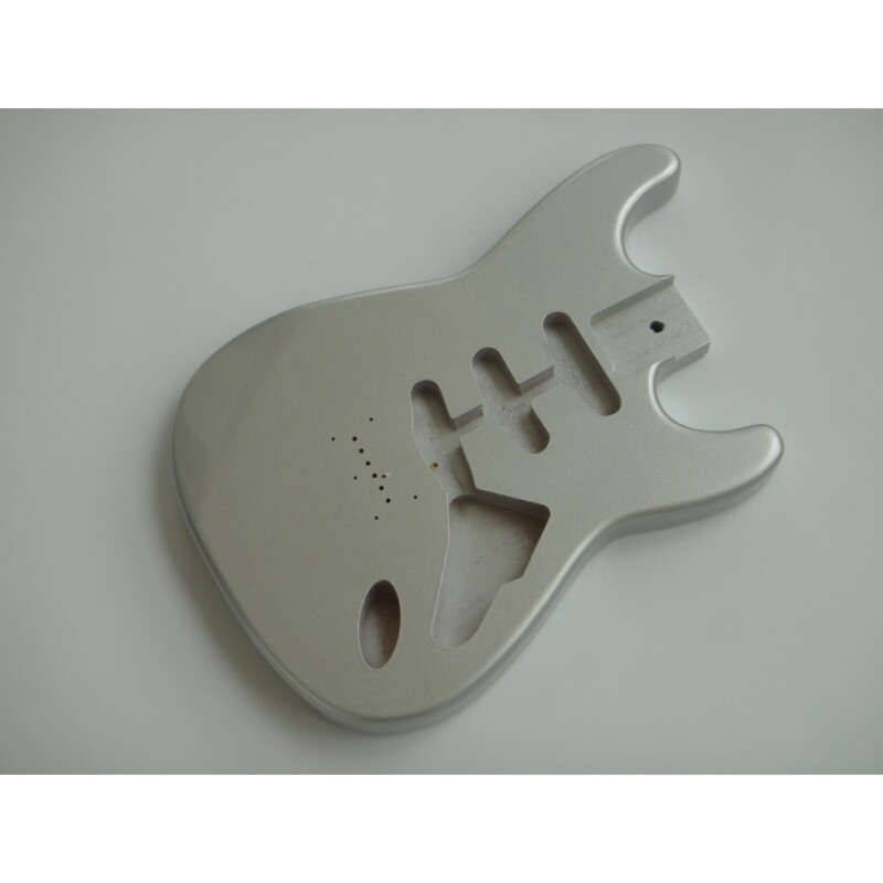 Afanti Aliso Plateado Pintura Metalica Acabado Brillante Cuerpo Guitarra SSS ST