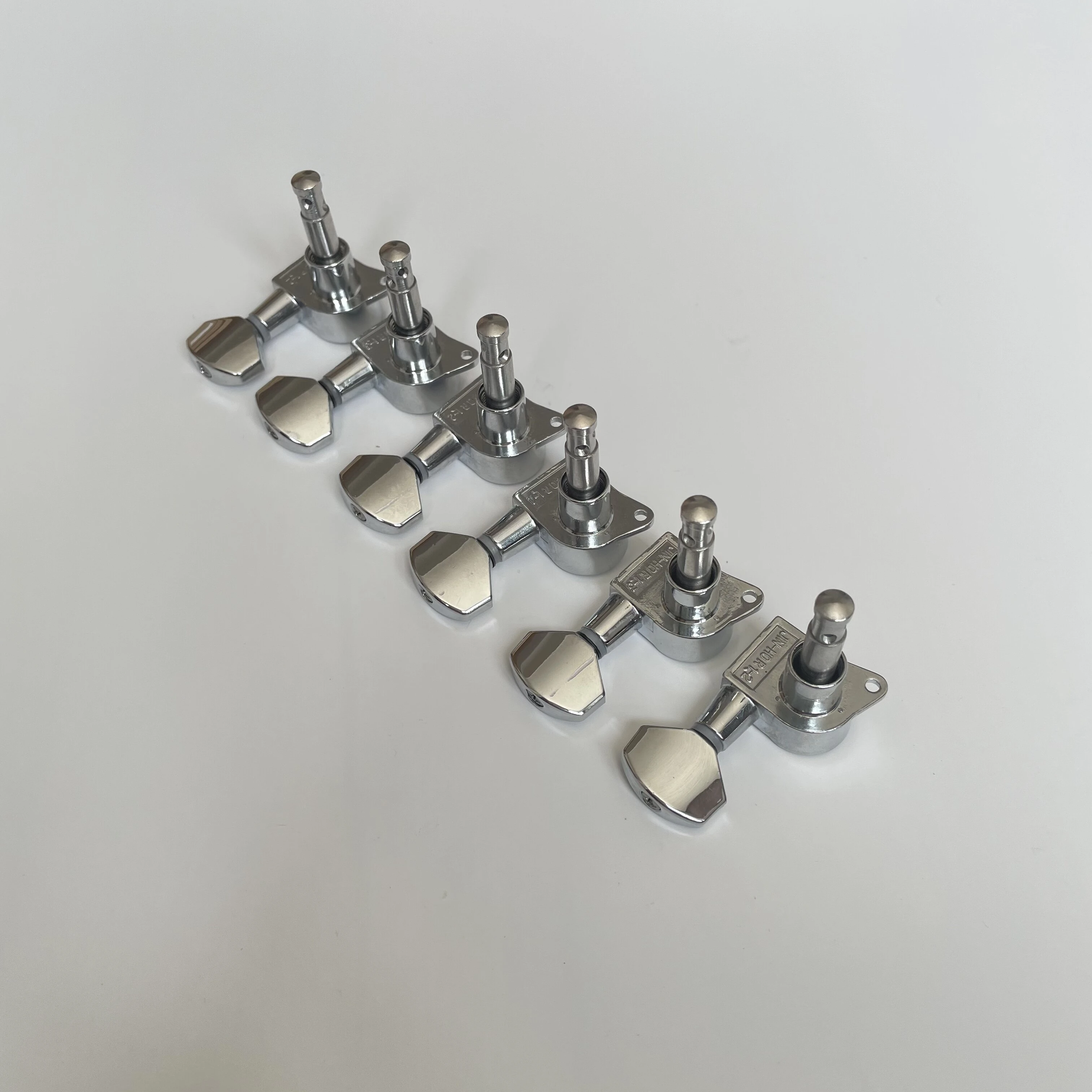Afanti 6R-In-Line Guitarra Eléctrica Cromada Clavijas de Clavijero