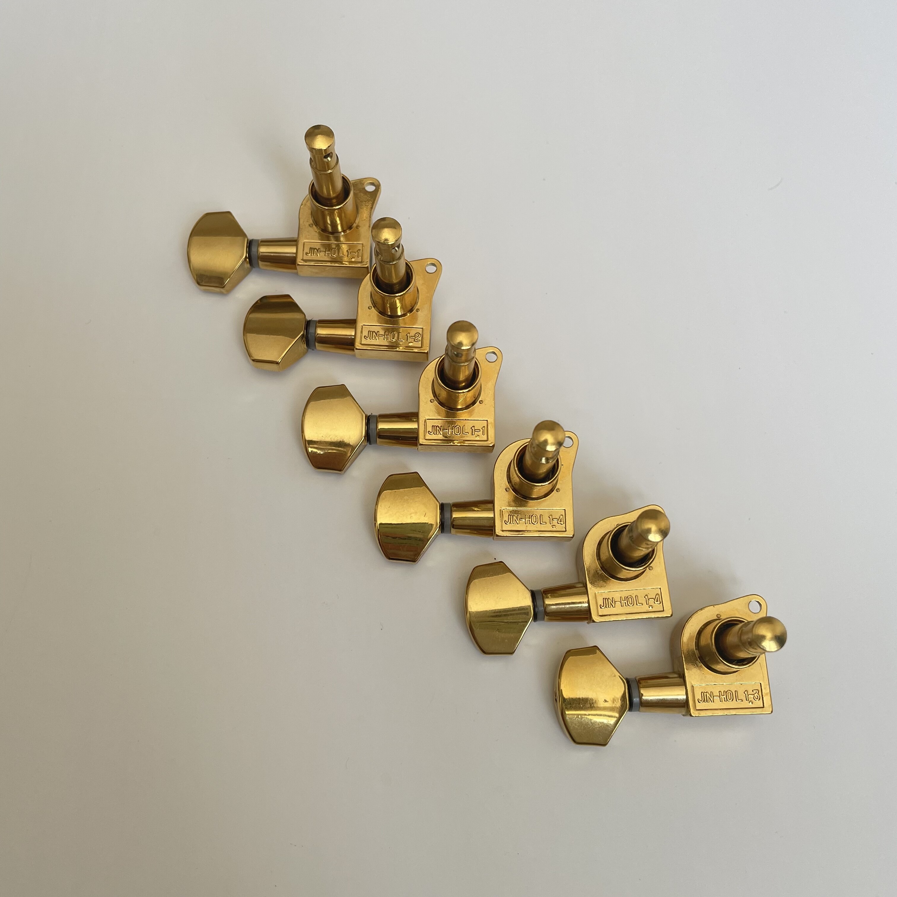 Afanti 6L-In-Line Clavijas de Oro para Guitarra Eléctrica Acústica