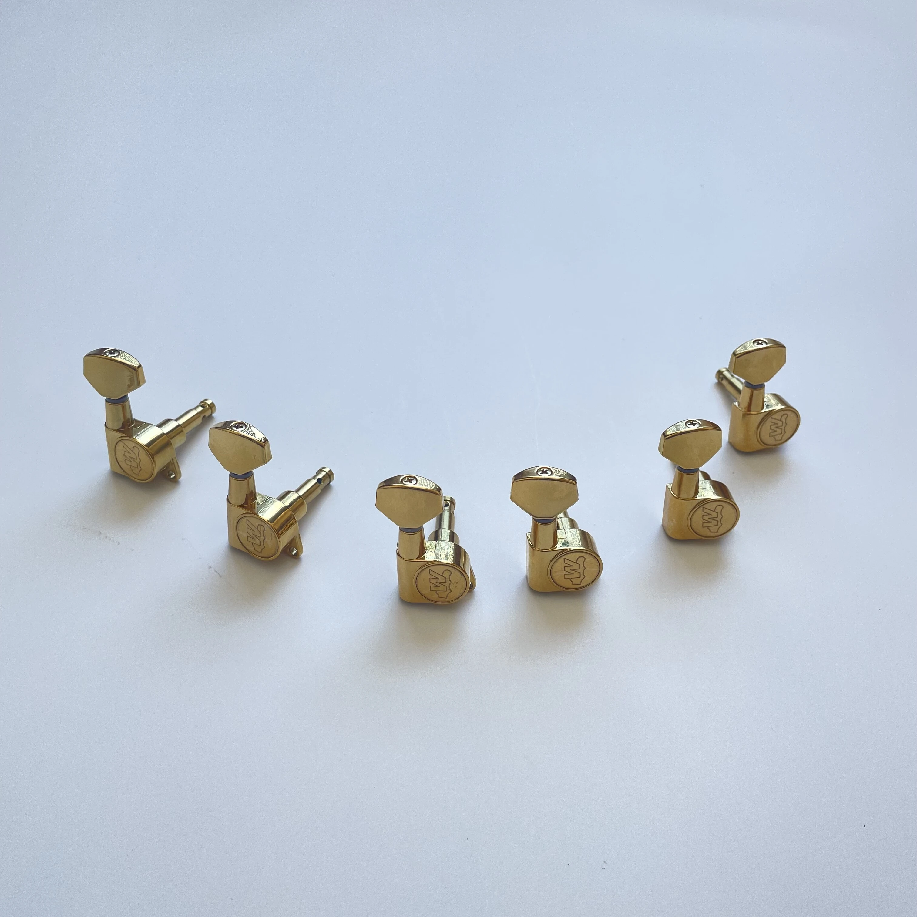 Afanti 6R-In-Line Clavijas de Oro para Guitarra Eléctrica Acústica