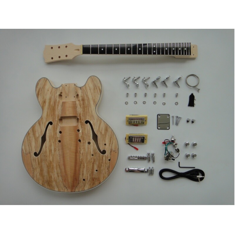 Kit de Guitarra Eléctrica DIY con Cuerpo de Contrachapado de Arce Afanti y Chapa de Arce Manchado Kit de Guitarra Eléctrica DIY con Cuerpo de Contrachapado de Arce Afanti y Chapa de Arce Manchado
