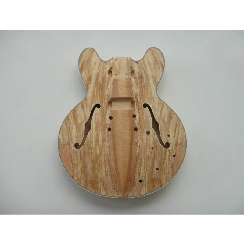 Kit de Guitarra Eléctrica DIY con Cuerpo de Contrachapado de Arce Afanti y Chapa de Arce Manchado