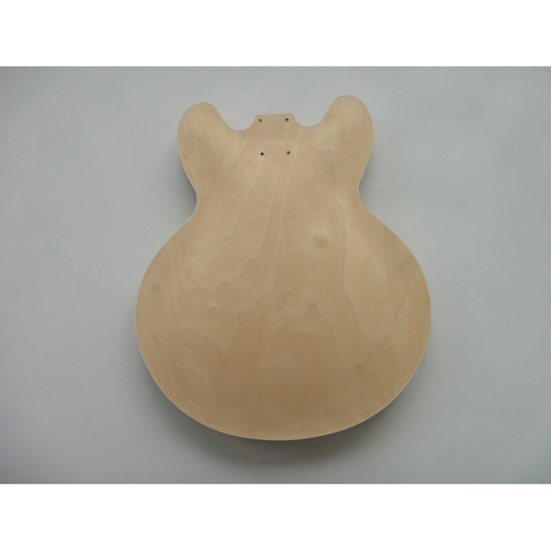 Kit de Guitarra Eléctrica DIY con Cuerpo de Contrachapado de Arce Afanti y Chapa de Arce Manchado