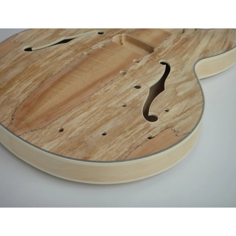Kit de Guitarra Eléctrica DIY con Cuerpo de Contrachapado de Arce Afanti y Chapa de Arce Manchado