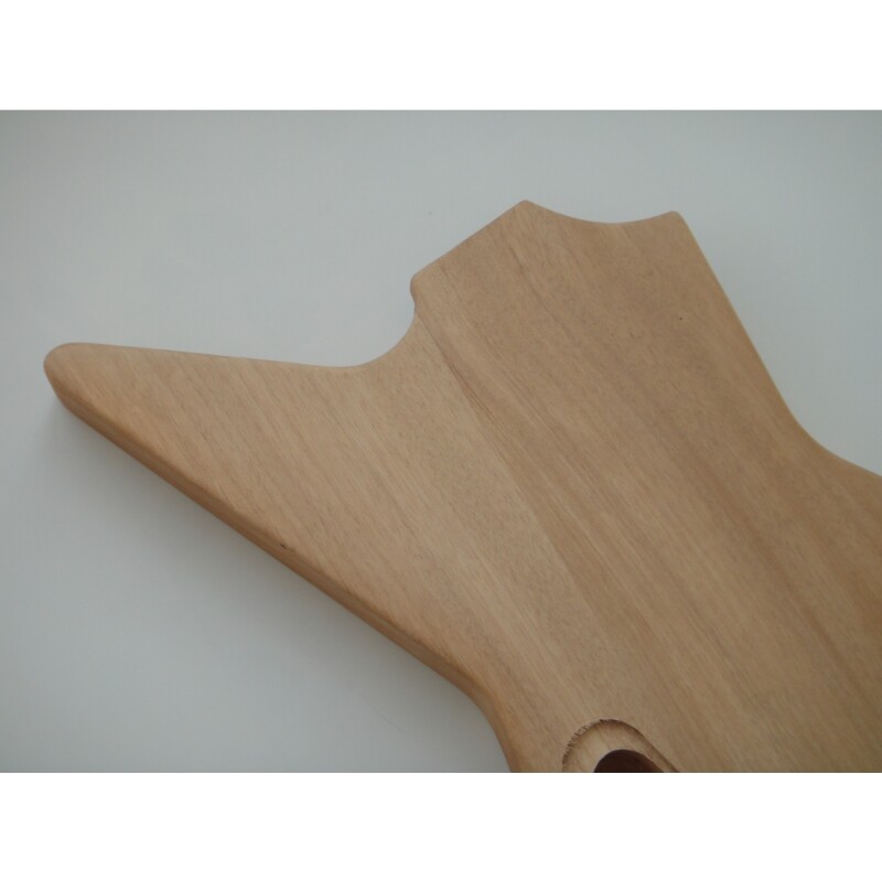 Kit de bajo eléctrico de 5 cuerdas Afanti con cuerpo de caoba sin terminar y arce flameado