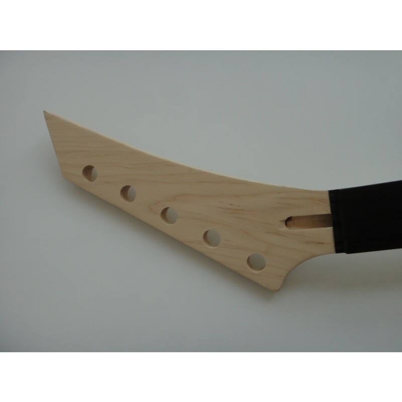 Kit de bajo eléctrico de 5 cuerdas Afanti con cuerpo de caoba sin terminar y arce flameado