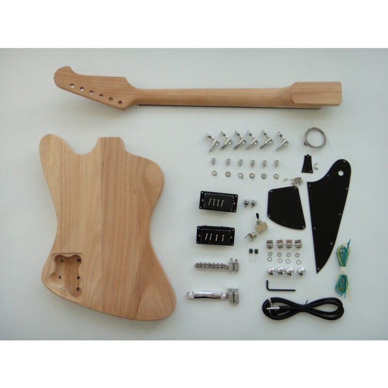 Juego de 6 cuerdas Afanti con cuerpo de caoba y diapasón de ébano, kit de bricolaje para guitarra