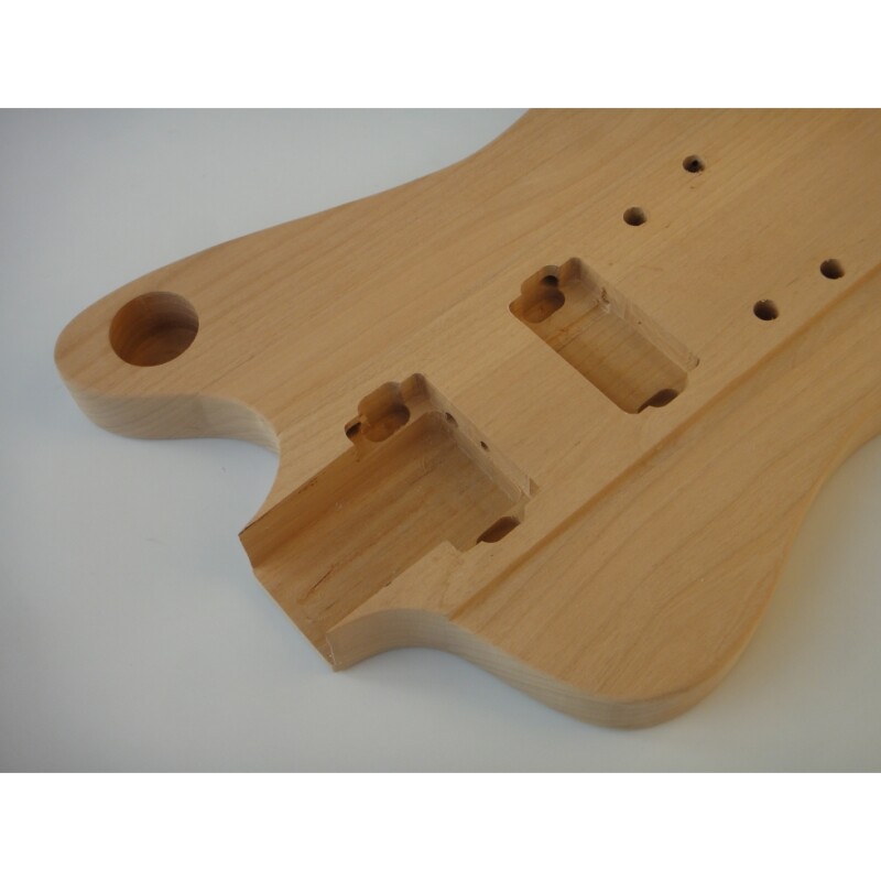 Kit de bricolaje para guitarra con clavijero Afanti, cuerpo de aliso y diapasón de ébano