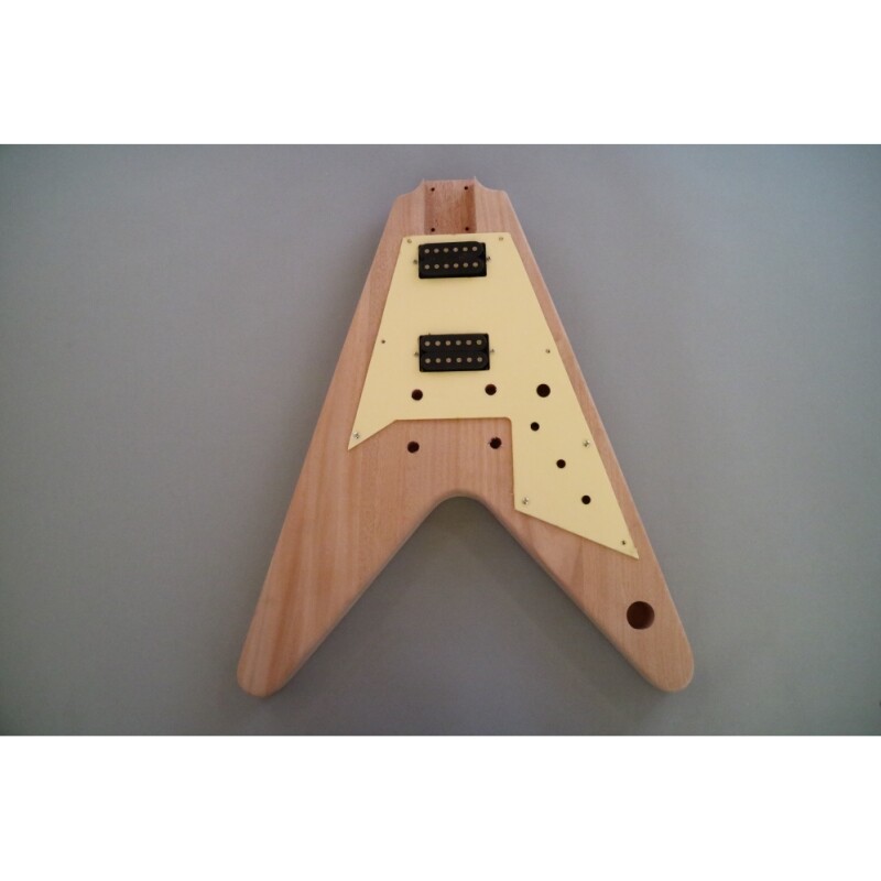 Kit de bricolaje para guitarra Afanti con cuerpo de caoba maciza sin terminar y diapasón de palisandro