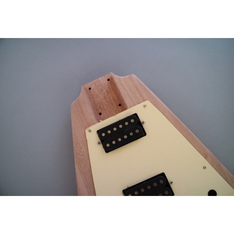 Kit de bricolaje para guitarra Afanti con cuerpo de caoba maciza sin terminar y diapasón de palisandro