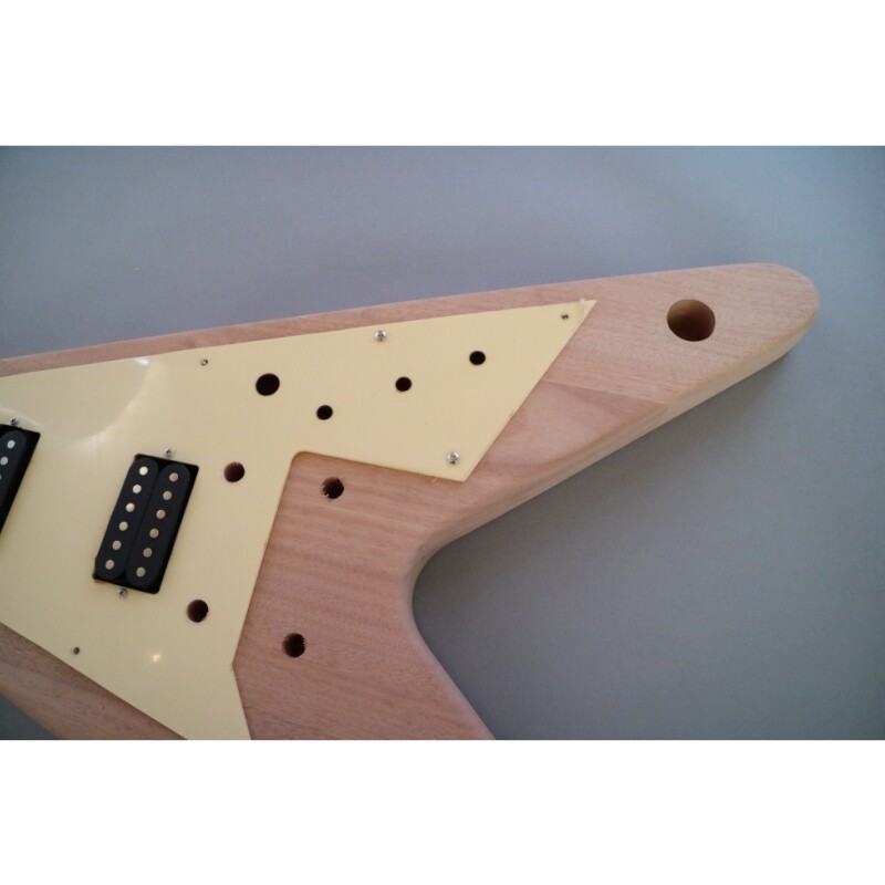 Kit de bricolaje para guitarra Afanti con cuerpo de caoba maciza sin terminar y diapasón de palisandro