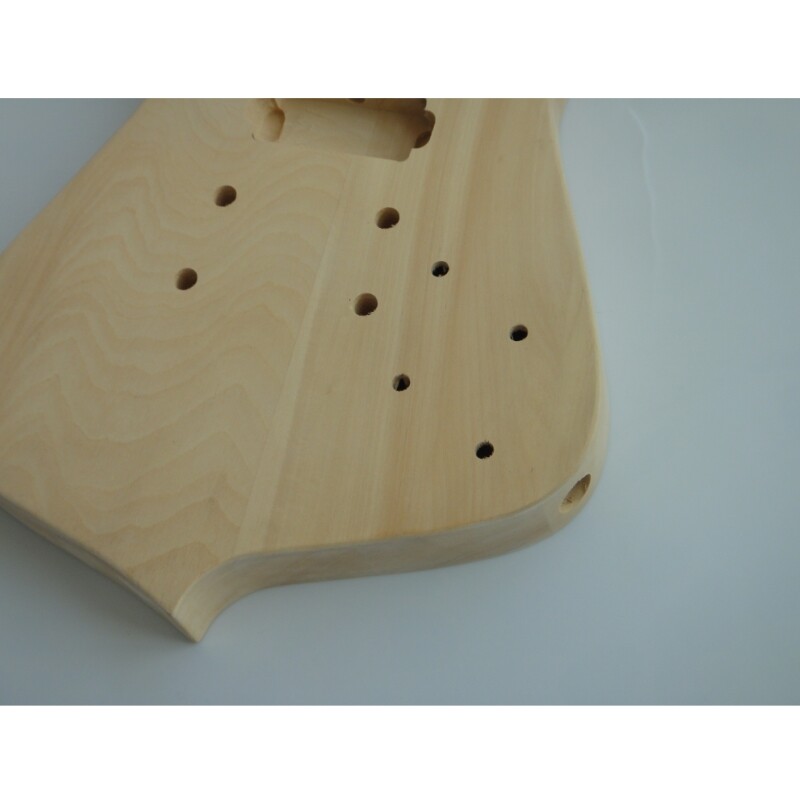 Kit de guitarra eléctrica Afanti Ice de 7 cuerdas con cuerpo de tilo sin terminar y mástil de arce