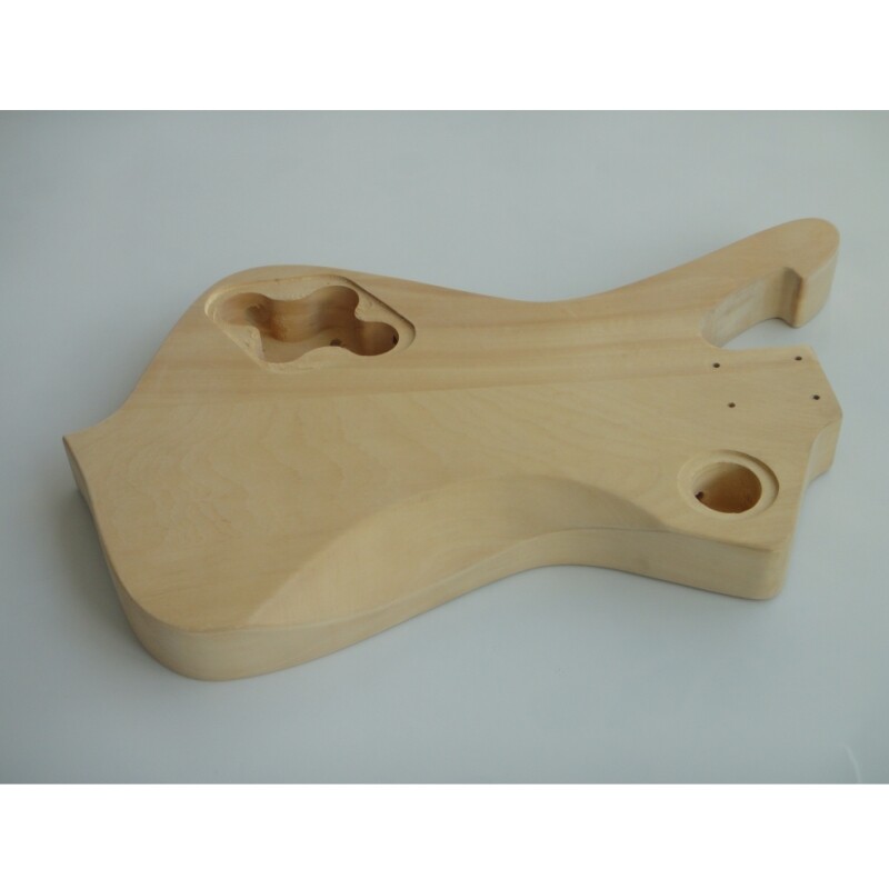 Kit de guitarra eléctrica Afanti Ice de 7 cuerdas con cuerpo de tilo sin terminar y mástil de arce