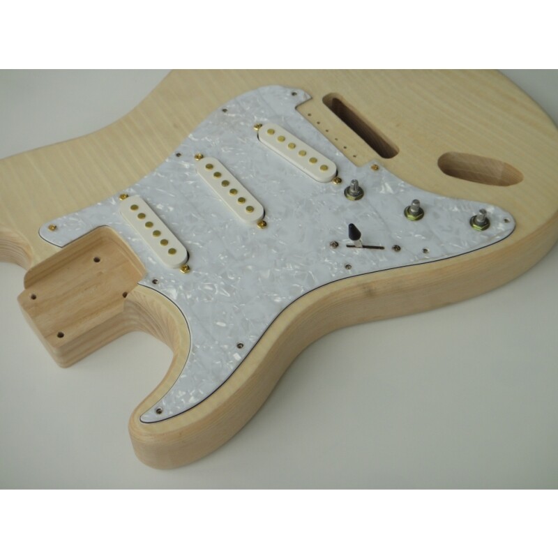 Kit de guitarra eléctrica Afanti Custom Ash Body para zurdos ST
