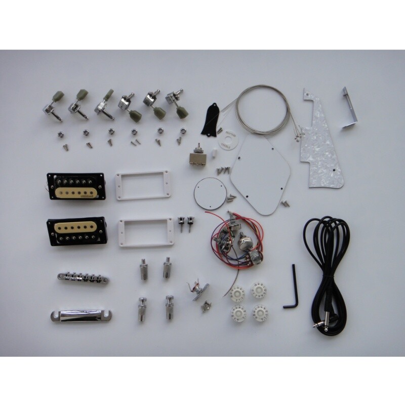 Kit de guitarra eléctrica Afanti con cuerpo de caoba sin terminar y mástil de arce