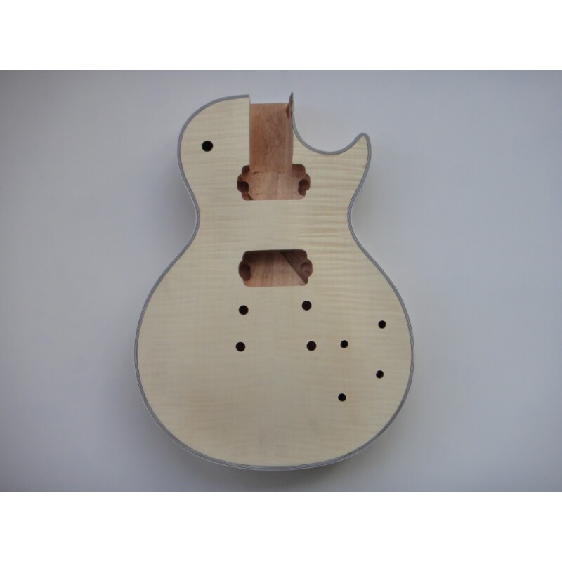 Kit de guitarra eléctrica Afanti con cuerpo de caoba sin terminar y mástil de arce