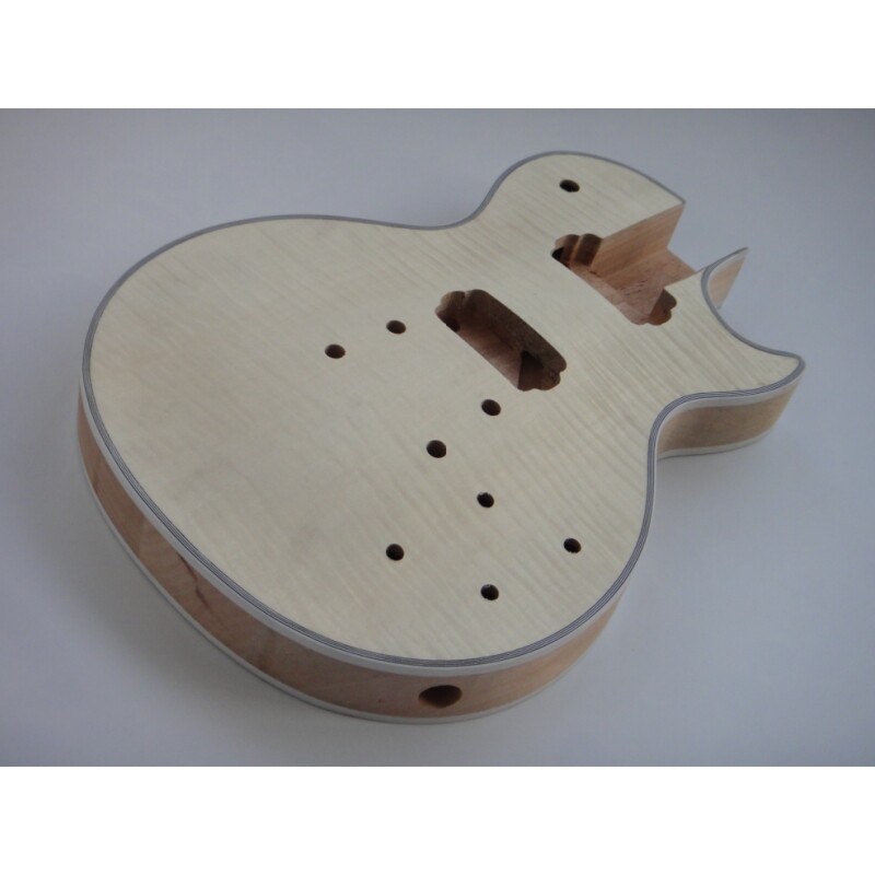 Kit de guitarra eléctrica Afanti con cuerpo de caoba sin terminar y mástil de arce