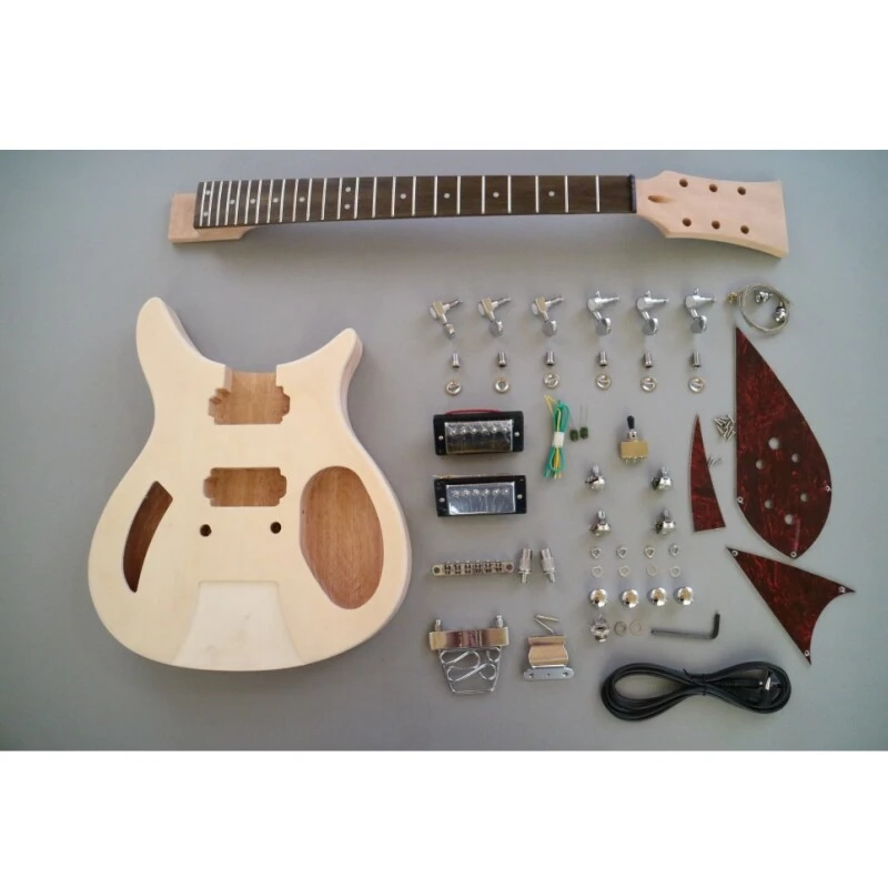 Kit de guitarra para armar tu propia guitarra Afanti Custom Semi-Hollow Mahogany Body