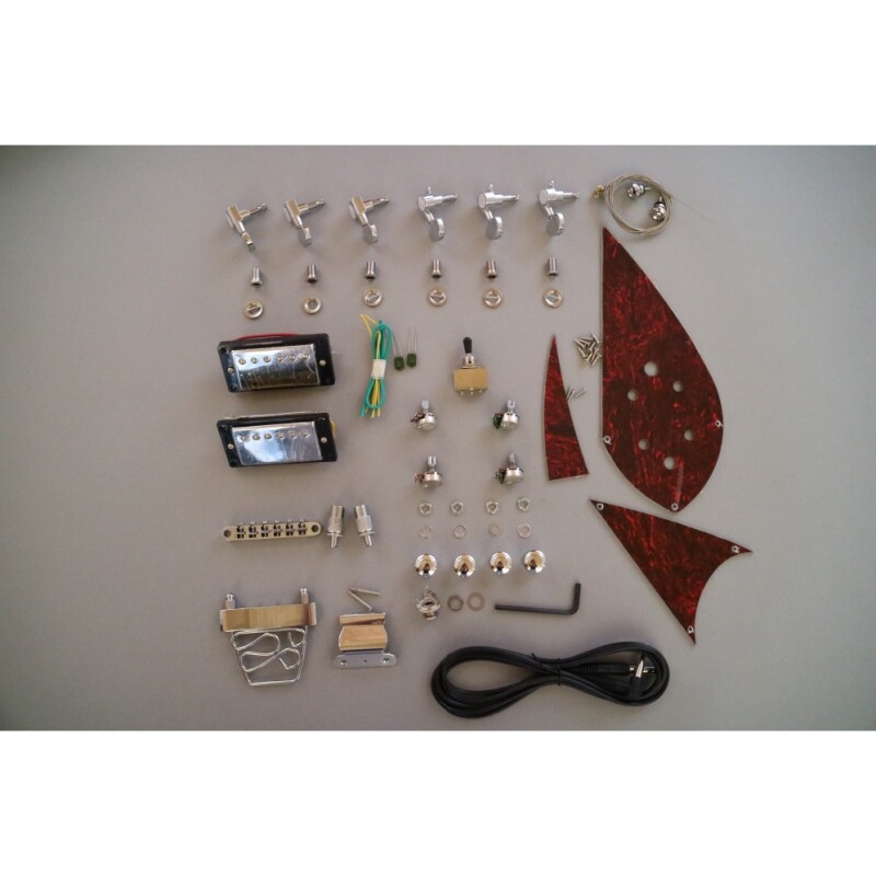 Kit de guitarra para armar tu propia guitarra Afanti Custom Semi-Hollow Mahogany Body