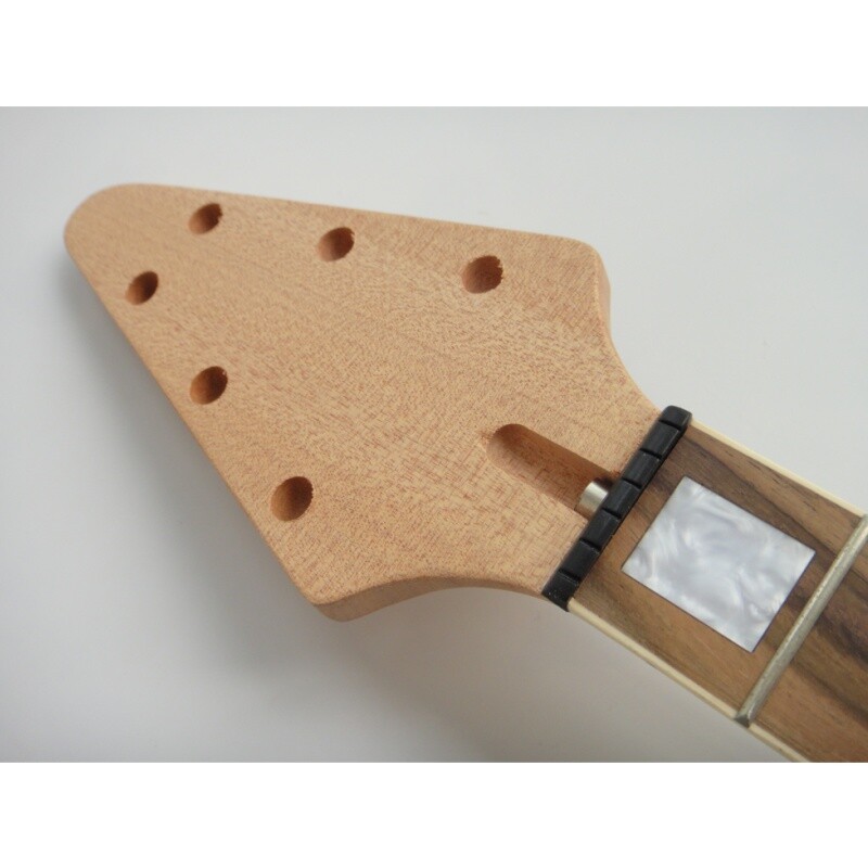 Kit de guitarra para armar Afanti FV con cuerpo de caoba maciza sin terminar y diapasón de palisandro